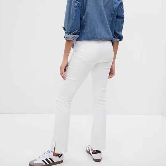 NWT Gap Optic White High Rise Kick Fit Jeans with Washwell – Size 32 / 14 Short - Picture 2 of 13